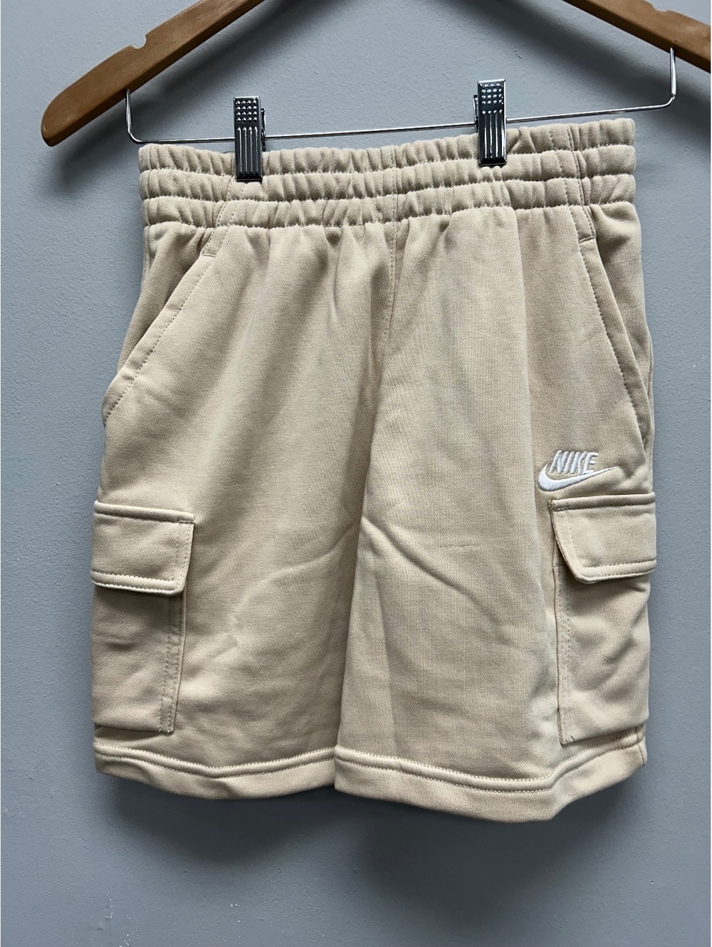 Nike Kids Standard Fit Beige Cargo Shorts